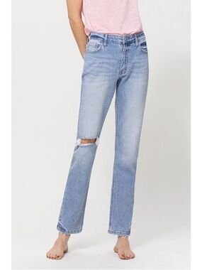 Vervet Light Blue High-Rise Straight Leg Jeans